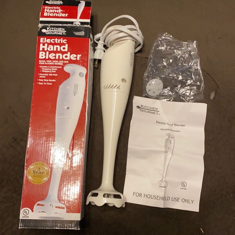 Electric hand blender with box like new